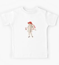 Vintage Little Girl in Red Hat Kids Tee