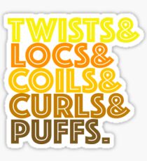 Twists, Locs, Coils, Curls Puff Natural Hair Sticker