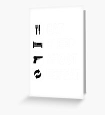 Shooting Hobby Guns Symbol Greeting Card