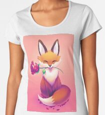The Fox and the Rose Garden Women's Premium T-Shirt