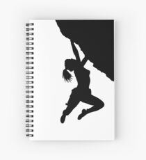 girl bouldering silhouette Spiral Notebook