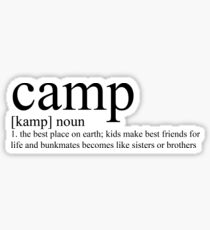 Pegatina definición de campamento