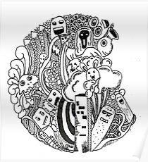 Sketch 64 - Doodle Abstract Poster