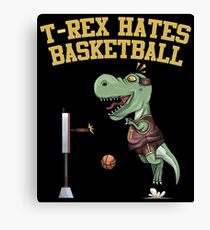 T-Rex Hates Basketball Canvas Print