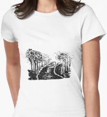 Sketch 82 - Ink Landscape Women's Fitted T-Shirt