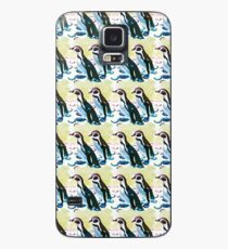 Painterly penguin repeat pattern Case/Skin for Samsung Galaxy