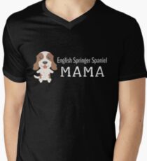 English Springer Spaniel Mama Men's V-Neck T-Shirt