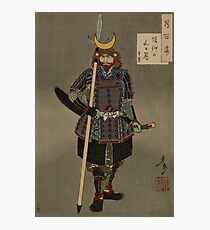 Samurai Yamanaka Yukimori - 山中幸盛, by Tsukioka Yoshitoshi - 月岡芳年 Photographic Print