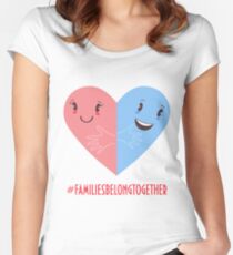 Families belong together. Stop separating families. Women's Fitted Scoop T-Shirt
