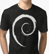 Debian White Tri-blend T-Shirt