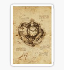 Steampunk clock Sticker