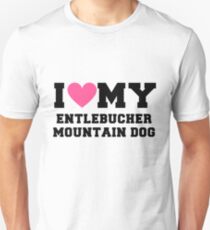 I Love My Entlebucher Mountain Dog Dog Breeds Gift Unisex T-Shirt