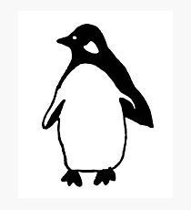 penguin outline Photographic Print