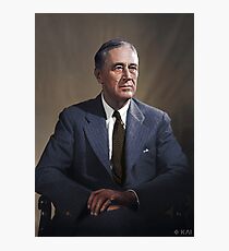 Franklin D. Roosevelt, 1944 colorized Photographic Print
