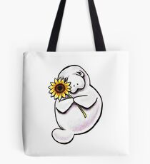 Sunny Manatee Tote Bag