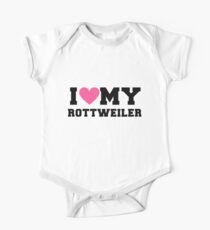 I Love My Rottweiler Dog Breeds Gift One Piece - Short Sleeve