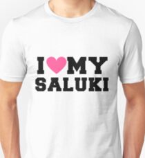 I Love My Saluki Dog Breeds Gift Unisex T-Shirt