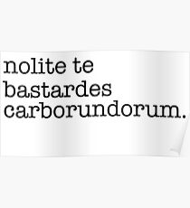 nolite te bastardes carborundorum Poster