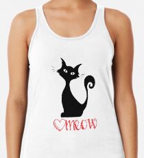 Camiseta con espalda nadadora Lindo gato - Miau