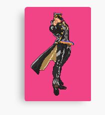 Pixel Jotaro Kujo Canvas Print