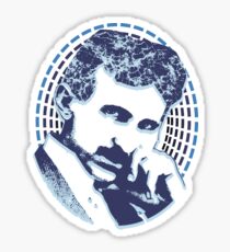 Nikola Tesla Illustration Sparks Thunder Sticker