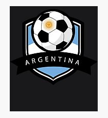 Soccer flag Argentina Photographic Print