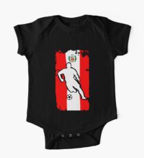 Peru Flag Soccer Player One Piece - Short Sleeve