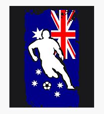 Australia Flag Soccer Player Photographic Print