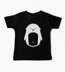 Happy Girl Bear, white Baby Tee