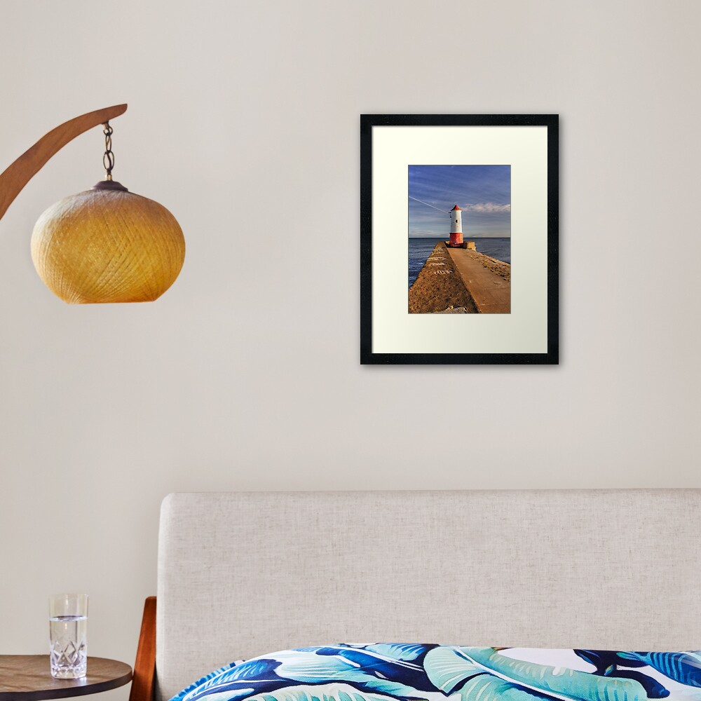 Berwick Upon Tweed Lighthouse Framed Art Print
