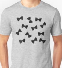 Scattered Bow Ties- Black Unisex T-Shirt