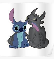 Toothless and Stitch Poster