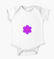 Purple Flower One Piece - Short Sleeve
