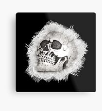The Spooky Skull Sketch Metal Print