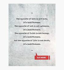 Elie Wiesel Zitate 1 - Literarische Zitate - Buch-Liebhaber-Geschenke - Schreibmaschinen-Zitate Fotodruck
