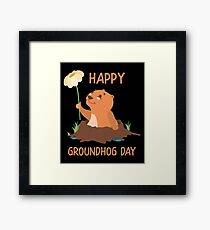 Happy Groundhog Day Framed Print