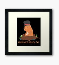 Happy Groundhog Day Framed Print