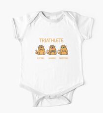 Triathlete - Eating Gaming Sleeping - Cat One Piece - Short Sleeve