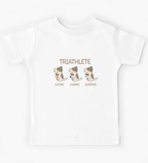 Triathlete - Eating Gaming Sleeping - Dog Kids Tee