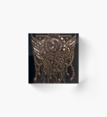 Airship Pirate Badge in Copper Acrylic Block