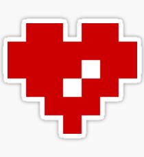 Pixel Heart 8 Bit Love Sticker