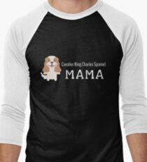 Cavalier King Charles Spaniel Mama Men's Baseball ¾ T-Shirt