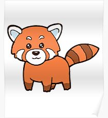 Katzenbär Süß Roter Panda Red Panda Poster