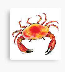 Colorful Red and Yellow Crab Canvas Print