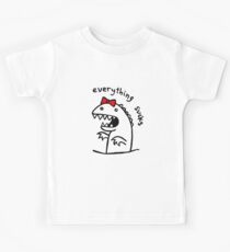 Everything sucks. Cute Dinosaur Girl Kids Tee