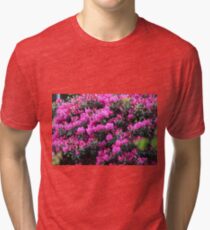 Pink Flower Bush Tri-blend T-Shirt