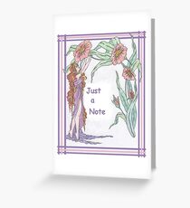 Just a Flowery Note Greeting Card