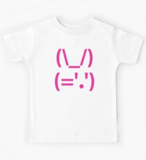 Rabbit Japanese Emoticon Kaomoji Kids Tee