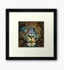 Mosaic Lion Framed Print