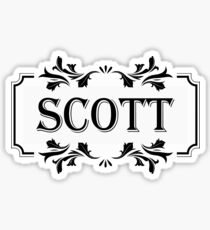 Frame Name Scott Sticker
